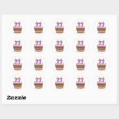 77歳のお誕生日ケーキ ラウンドシール (シート)