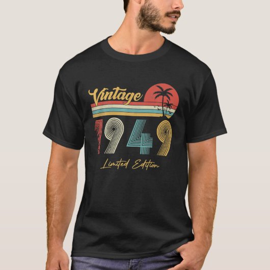 77歳のヴィンテージ1949限定77周年 Tシャツ (正面)