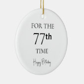 77歳の誕生日おめでとう セラミックオーナメント (右)