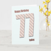 77歳の誕生日カード カード (黄色い花)