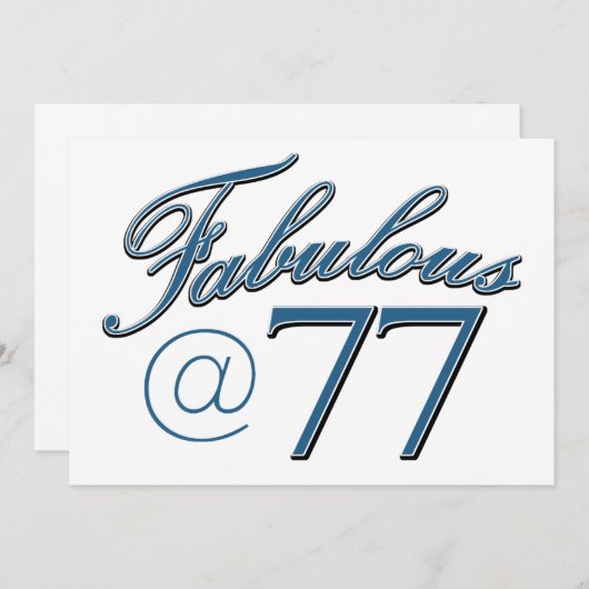 77歳の誕生日デザイン (正面/裏面)