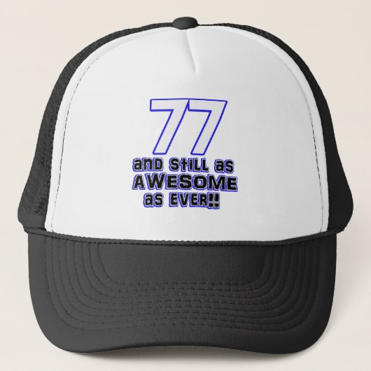 77歳の誕生日デザイン キャップ (正面)