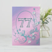 77歳の誕生日パーティー招待状 招待状 (スタンド正面)