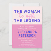 77歳の誕生日招待状ユーモア女性神話の伝説 招待状 (正面)