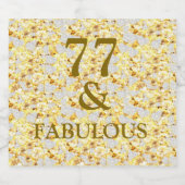 77歳の誕生日 スパークリングワインラベル (シングルラベル)