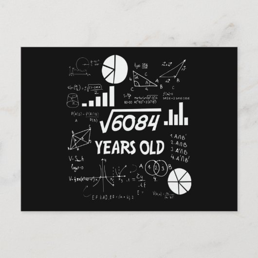 77歳の誕生日 数学教師 77回目の誕生日プレゼント ポストカード (正面)