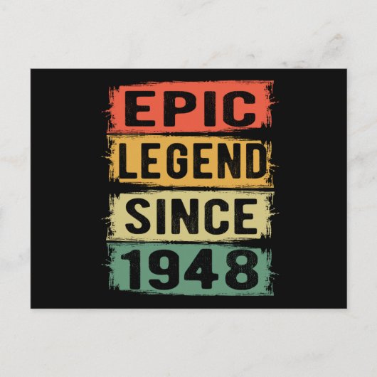 77歳の誕生日 1948 伝説の誕生日 77歳の誕生日 ポストカード (正面)