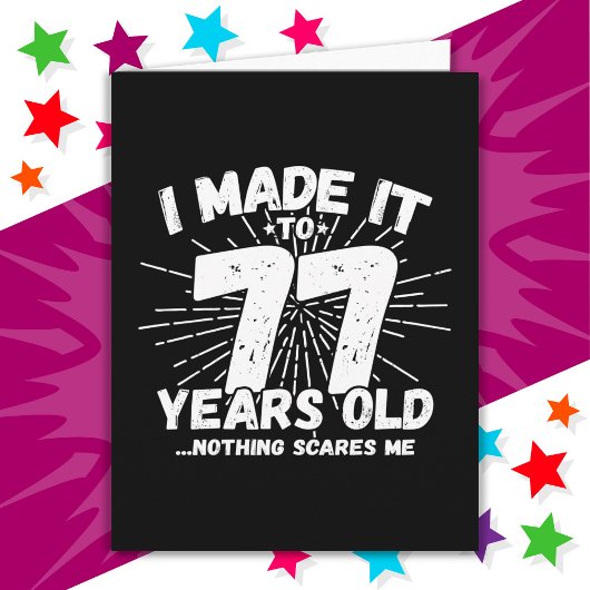 77歳皮肉ミームおもしろい77誕生日 カード