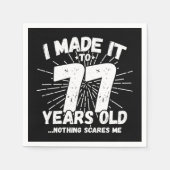 77歳皮肉ミームおもしろい77誕生日 スタンダードカクテルナプキン (正面)