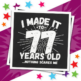 77歳皮肉ミームおもしろい77誕生日 スタンダードカクテルナプキン