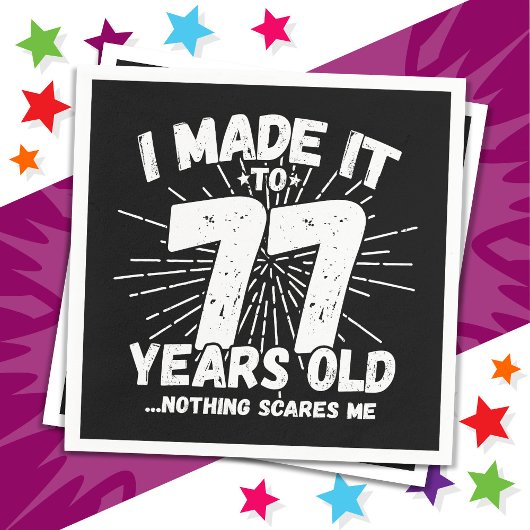 77歳皮肉ミームおもしろい77誕生日 スタンダードカクテルナプキン