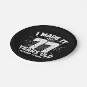 77歳皮肉ミームおもしろい77誕生日 ペーパープレート (アングル)