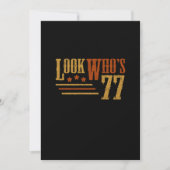 77歳77番目のおもしろい誕生日 招待状 (正面)