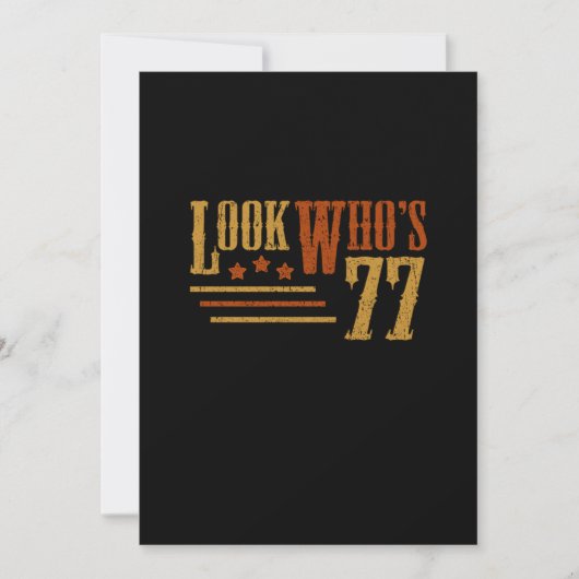 77歳77番目のおもしろい誕生日 招待状 (正面)