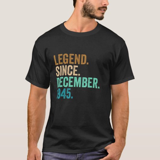 77歳77誕生日伝説12月1日から Tシャツ (正面)