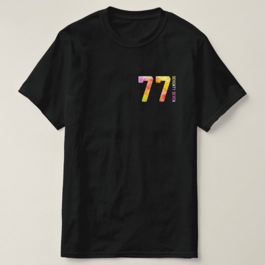 77歳77 Tシャツ (デザイン正面)