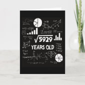 77歳Bday数学先生77番目の誕生日ギフト カード (正面)