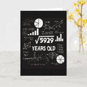 77歳Bday数学先生77番目の誕生日ギフト カード (黄色い花)