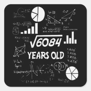 77歳Bday数学先生77番目の誕生日ギフト スクエアシール
