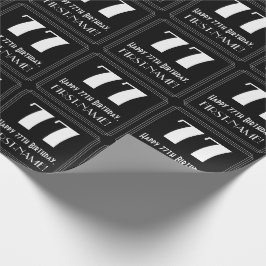 77番目の誕生日-インスパイアアールデコ検索"77"，名前 ラッピングペーパー