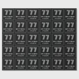 77番目の誕生日:インスパイアアールデコ「77」を見る/名前 ラッピングペーパー
