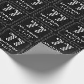 77番目の誕生日:インスパイアアールデコ「77」を見る/名前 ラッピングペーパー (角)