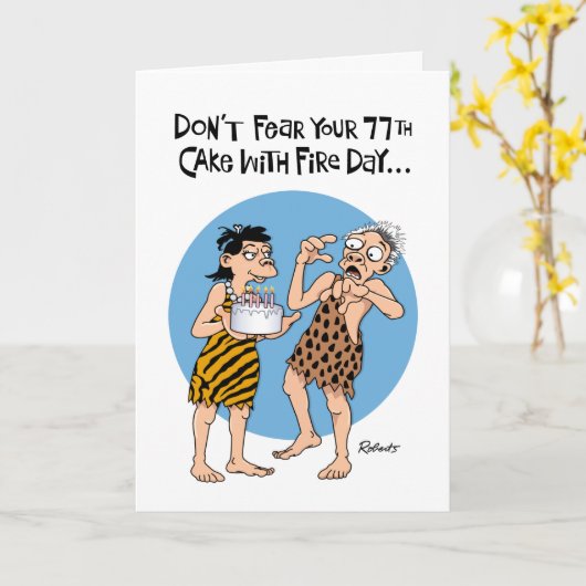 77番目の誕生日 カード (黄色い花)