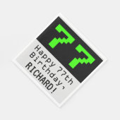 77番目の誕生日- Nerdy / オタク系のスタイル"77" & Name スタンダードランチョンナプキン (角)