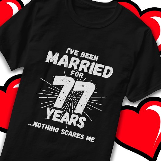 77結婚した年おもしろい77結婚周年 Tシャツ