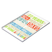 77誕生日ギフトおもしろいカウントダウン77歳Bei ノートブック (左側)