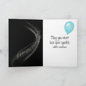 77誕生日スパークラーズオンブラック カード (内部)