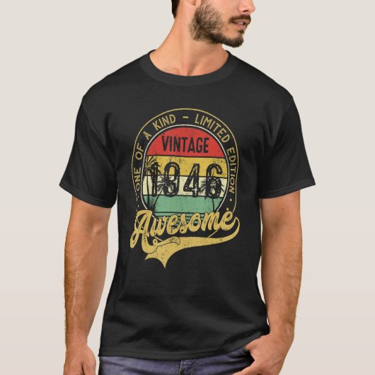 77誕生日ヴィンテージ1946ある種の Tシャツ (正面)