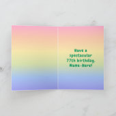 77誕生日:カラフルレインボー# 77,名前をカスタムする カード (内部)