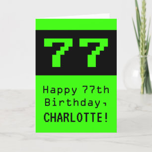 77誕生日:ネディ/オタク系のスタイル「77」と名前 カード