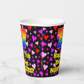 77誕生日：愛するハートパターン， Rainbow 77 紙コップ (右)
