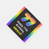 77誕生日: Rainbow Spectrum # 77,名前をカスタムする スタンダードランチョンナプキン (角)