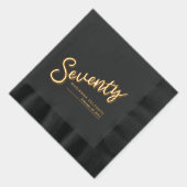 770th誕生日パーティブラック金ゴールド 箔ナプキン (右)