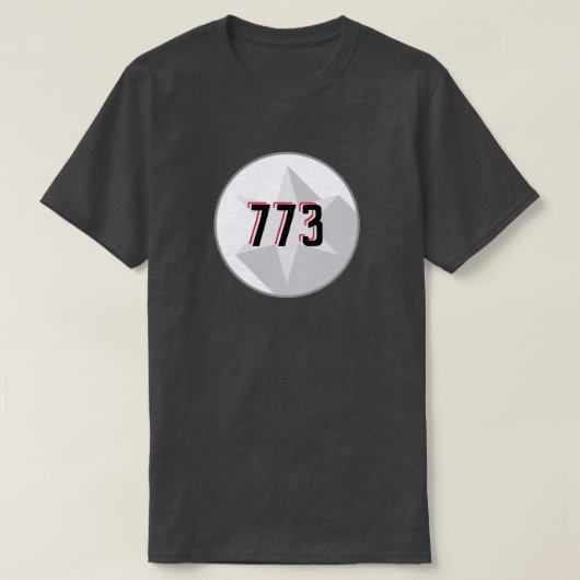 773市外局番 Tシャツ (デザイン正面)