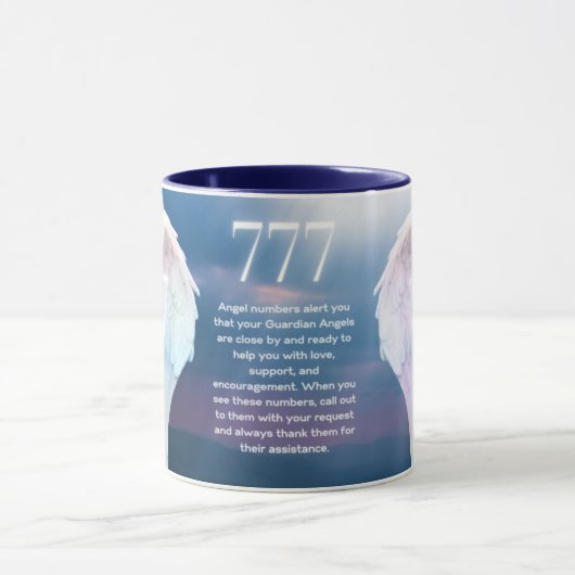 777エンジェルナンバーズチャクラエンジェルズウィングス マグカップ (中央)