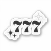 777エンジェル数字カラーブラック シール (正面)