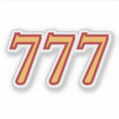 777 エンジェルナンバーの幸運 シール (正面)