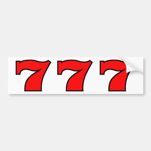 777 バンパーステッカー (正面)