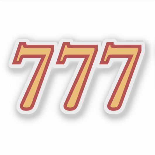 777 Angel Number Luck シール (正面)