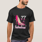 77 おめでとうスペイン 誕生日 77歳 Tシャツ (正面)