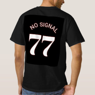 77 ノーシグナル ミニマル ストリートウェア ブラック Tシャツ