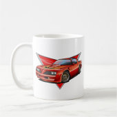 77-78赤いFirebird TA コーヒーマグカップ (左)