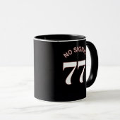 77 No Signal ブラックマグカップ マグカップ (正面右)
