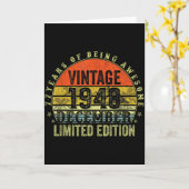 77 Year Old Birthday Gifts For Men December 1948 7 カード (黄色い花)