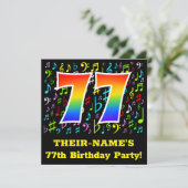 77th Birthday Party:おもしろい音楽記号， Rainbow 77 招待状 (スタンド正面)