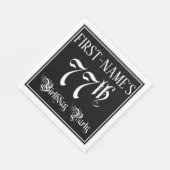 77th Birthday Party – スクリプファンシート+名前をカスタムする スタンダードランチョンナプキン (角)